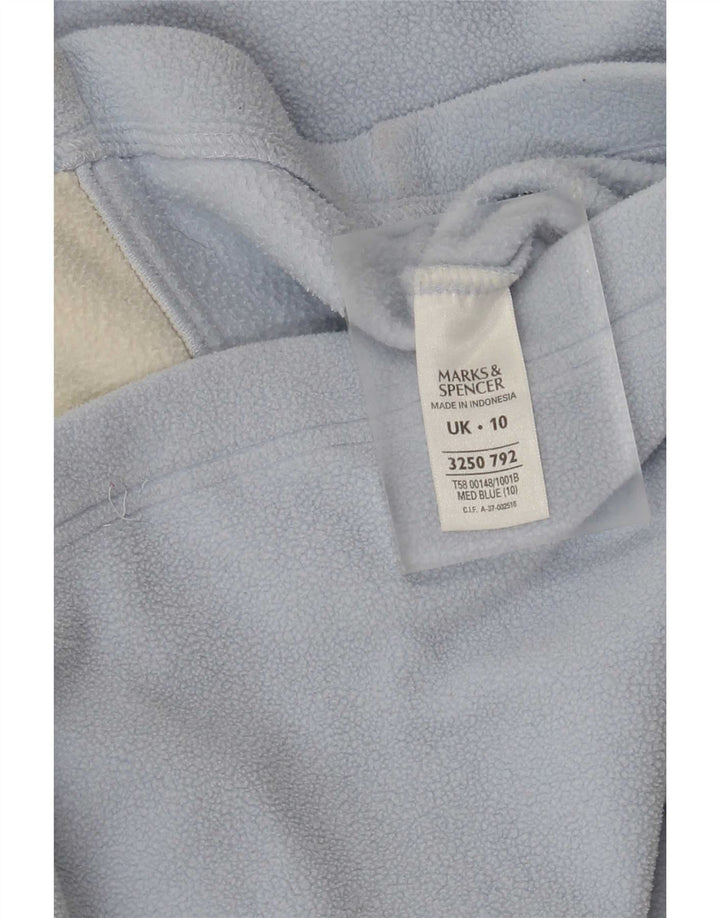 Marks & Spencer Damen-Fleecejacke in Übergröße, UK 10, Größe S, Blau, Polyester