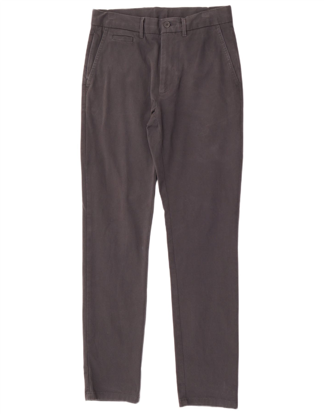 Marks & Spencer Slim Chino-Hose für Herren, W30 L33, graue Baumwolle