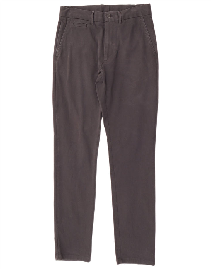 Marks & Spencer Slim Chino-Hose für Herren, W30 L33, graue Baumwolle
