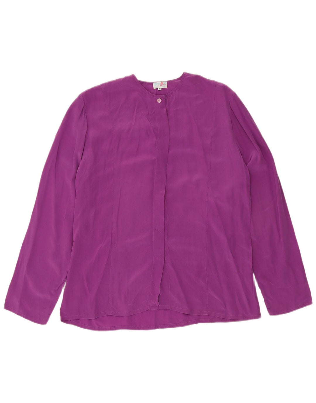 BALLOON Übergroße Damen-Hemdbluse IT 40 Small Lila Seide