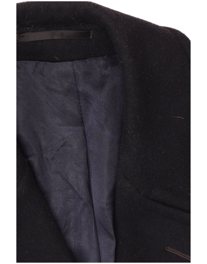 Vintage Herren Zweireiher Mantel UK 40 Groß Marineblau