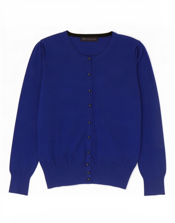 Marks & Spencer Damen-Cardigan-Pullover UK 10 Small Blaue Viskose