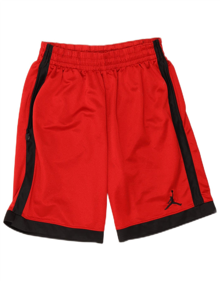 Jordan Herren-Sportshorts, klein, rotes Farbblock-Polyester