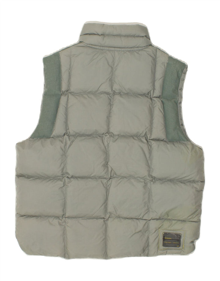 DIESEL Boys Padded Gilet 12-13 Years Large Grey Nylon Vintage Diesel and Second-Hand Diesel from Messina Hembry 