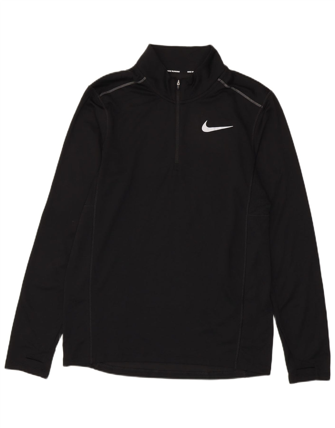Nike Herren Dri Fit Pullover-Trainingsanzugoberteil mit Reißverschluss, Mittelschwarzes Polyester