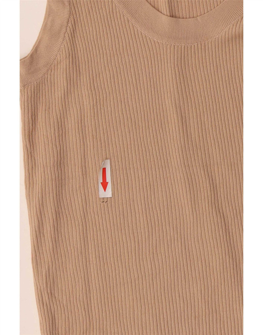 Zara Damen Weste Top UK 8 Small Beige Viskose