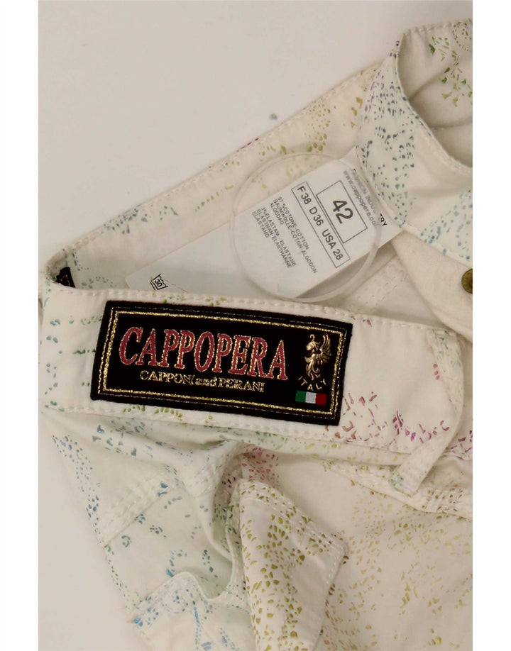 Cappopera Damen Freizeithose IT 42 Medium W26 L29 Off White