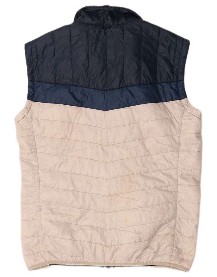 Timberland Herren Wattierte Weste UK 38 Mittelweißes Colourblock-Polyester