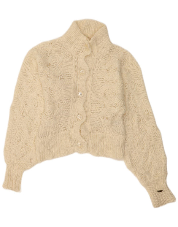 MET Damen-Cardigan-Pullover UK 12 Medium Beige Mohair