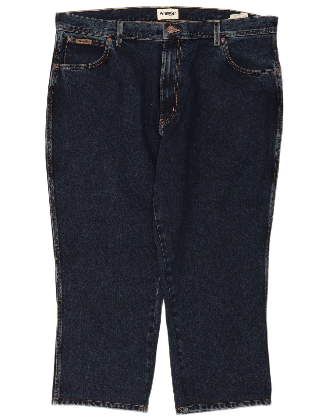 WRANGLER Herren Texas Capri Straight Jeans W42 L24 Marineblau Baumwolle