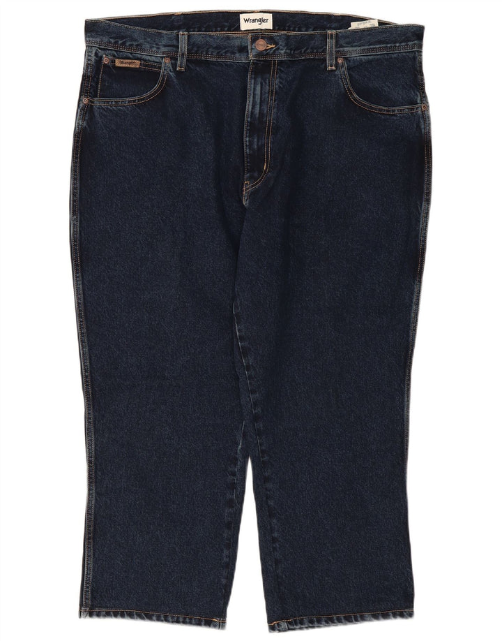WRANGLER Herren Texas Capri Straight Jeans W42 L24 Marineblau Baumwolle