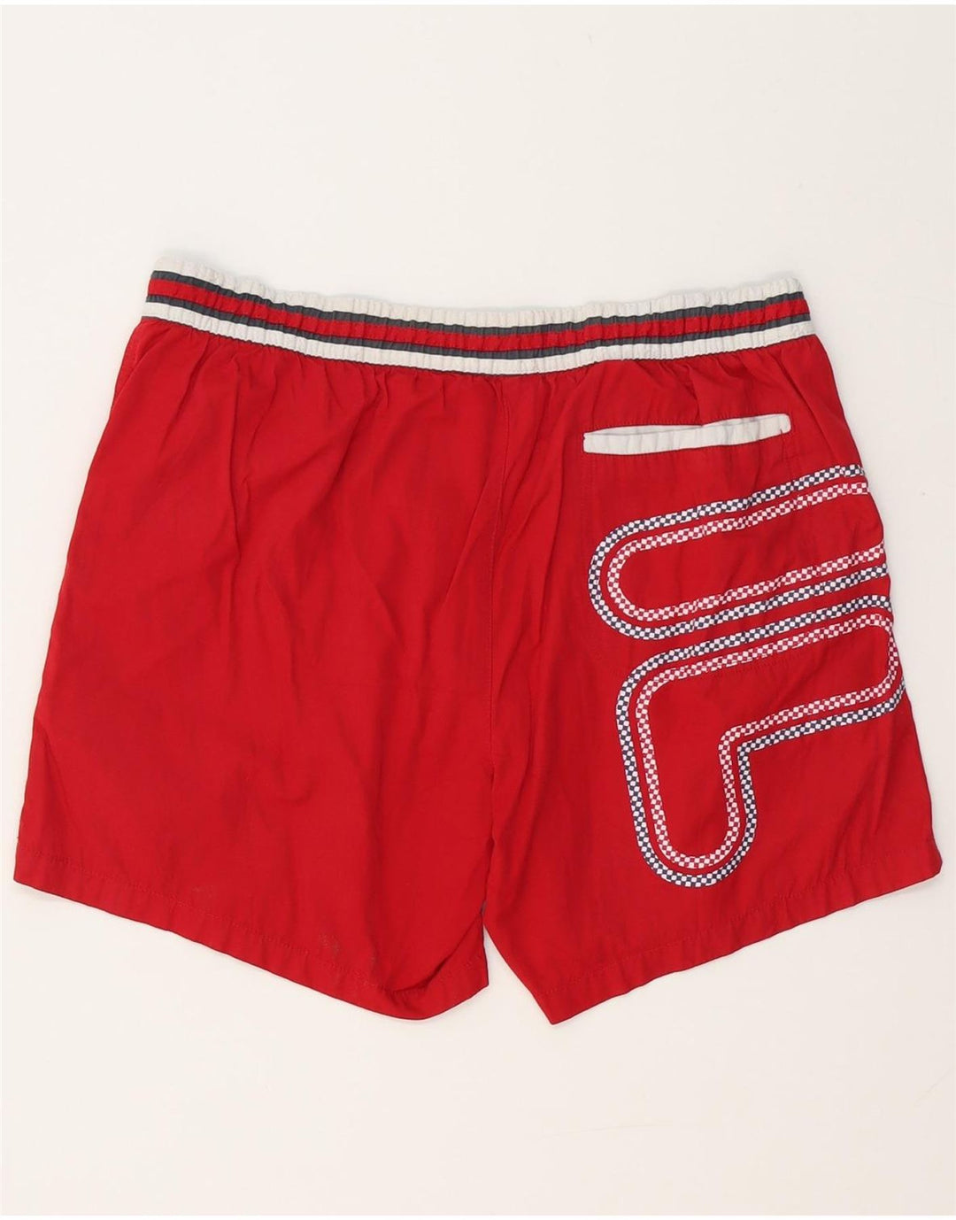 FILA Damen Badeshorts mit Grafik, UK 18, XL, Rot, Polyester