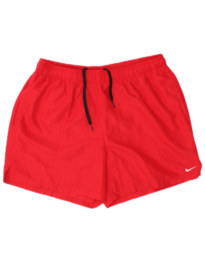 NIKE Herren-Sportshorts, groß, rotes Polyester