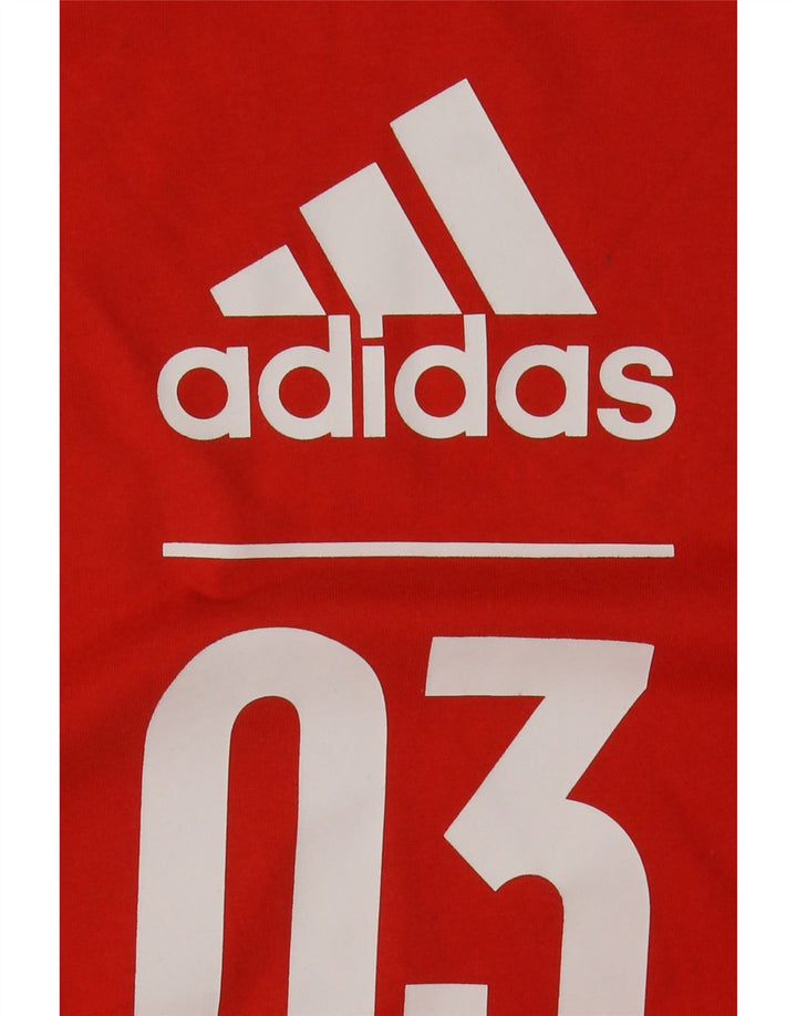 ADIDAS Boys Graphic T-Shirt Top 13-14 Years Red