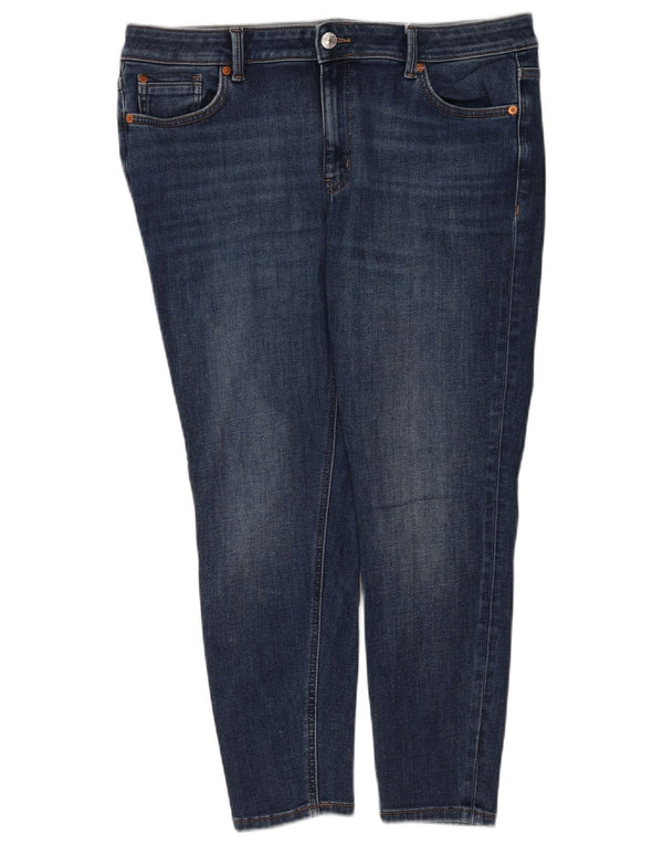 Marks & Spencer Womens The Ivy Crop Skinny Jeans UK 18 XL W36 L26 Blue