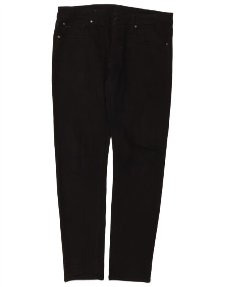 G-Star Herren Slim Jeans W32 L32 Schwarze Baumwolle
