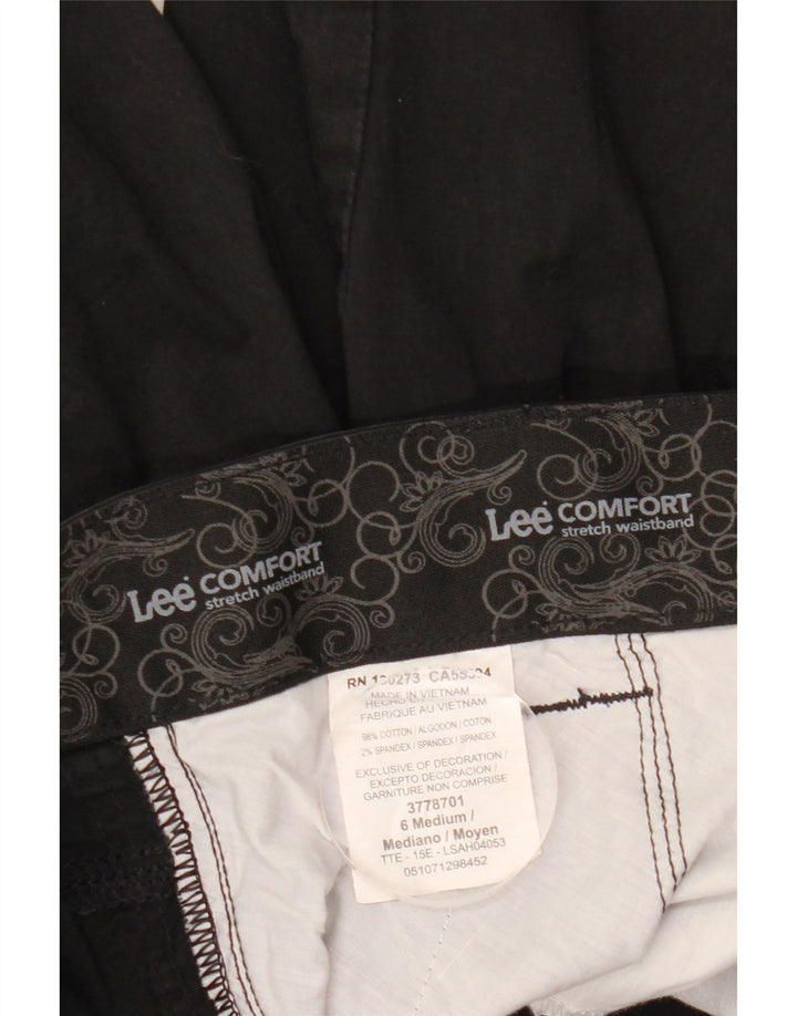 LEE Damen Chinoshorts US 6 Medium W30 Schwarze Baumwolle