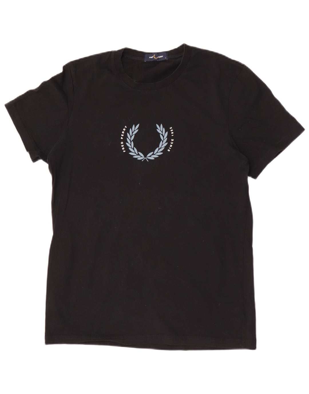 Fred Perry Herren-T-Shirt mit Grafik, Größe S, schwarze Baumwolle