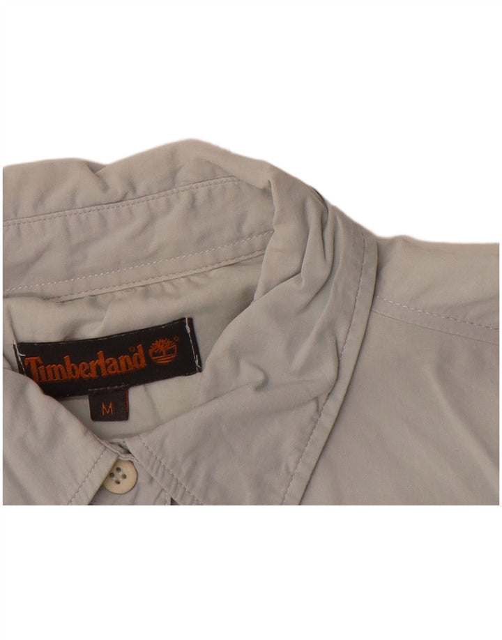 Timberland Damen-Hemd UK 12 aus mittelblauer Baumwolle