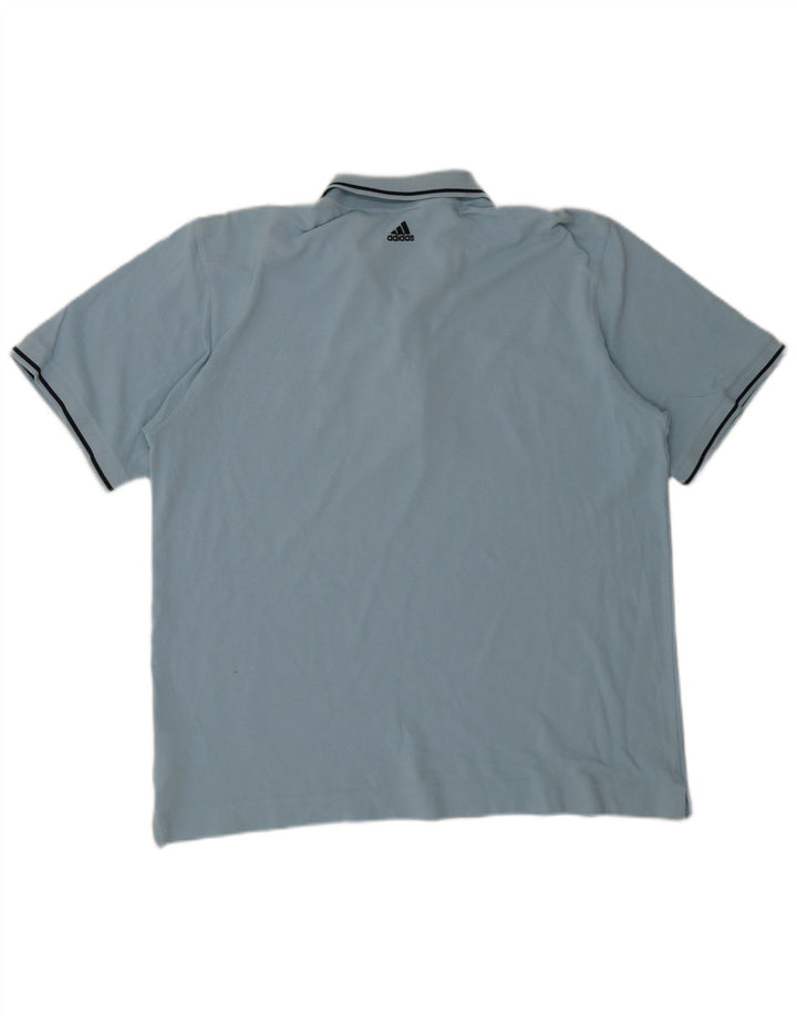 Adidas Herren Poloshirt 2XL Blau Baumwolle