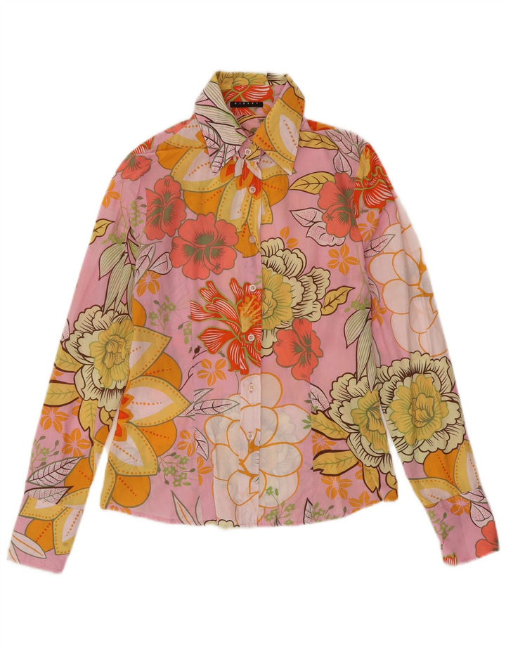 Sisley Damen-Hemd UK 12 Medium Mehrfarbig geblümt