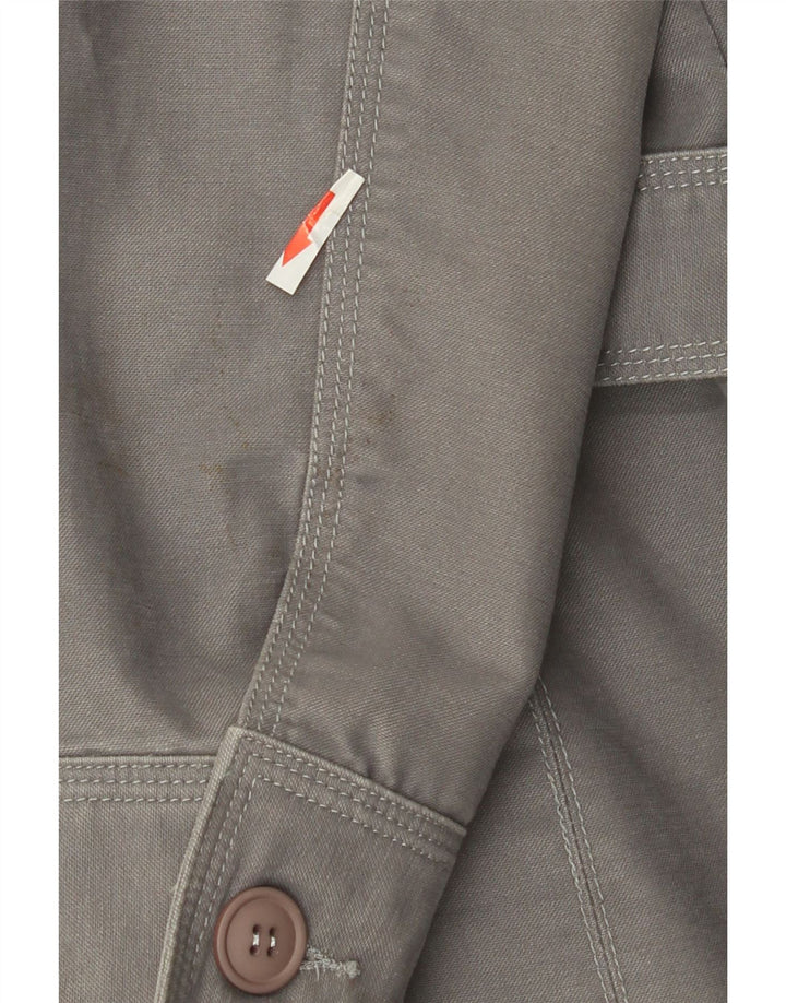 Laura Ashley Damen Trenchcoat UK 14 Große graue Baumwolle