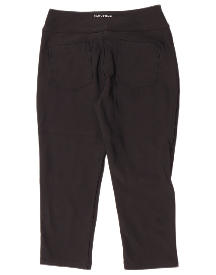 Reebok Damen Capri-Trainingshose UK 12 Medium Schwarz