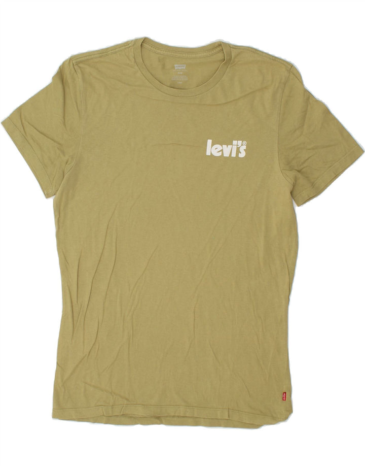 LEVI'S Mens Slim T-Shirt Top Small Green Cotton Vintage Levi's and Second-Hand Levi's from Messina Hembry 