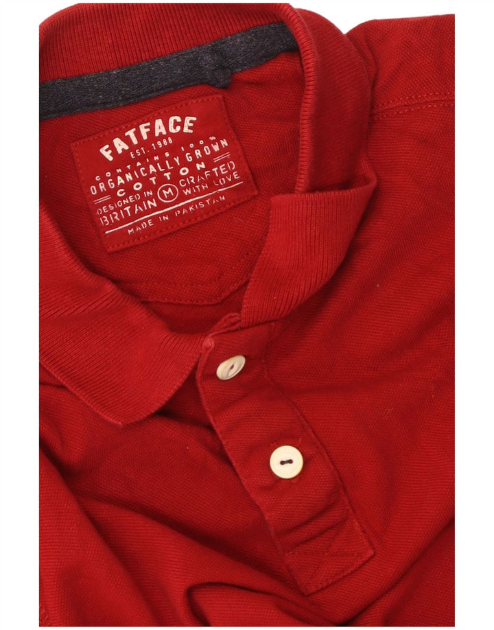 Fat Face Herren-Poloshirt aus mittelroter Baumwolle