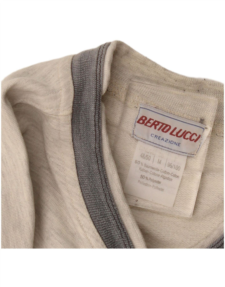 Berto Lucci Herren Princeton Sweatshirt Pullover Mittelgrau Farbblock