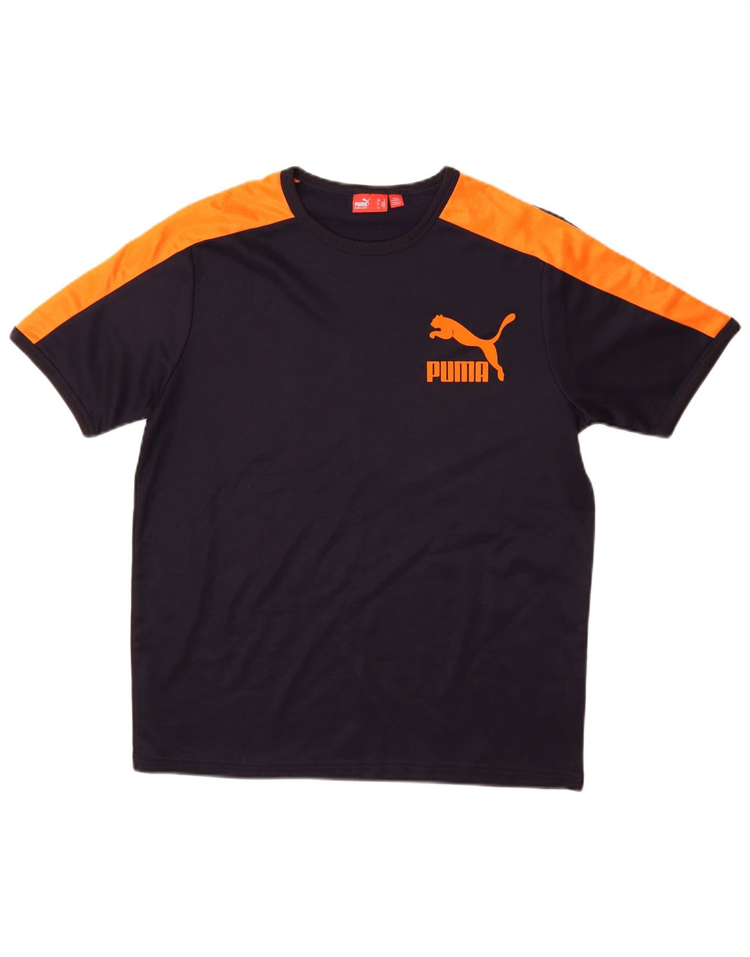 Puma Herren-T-Shirt mit Grafik, mittelgroß, Marineblau, Farbblock