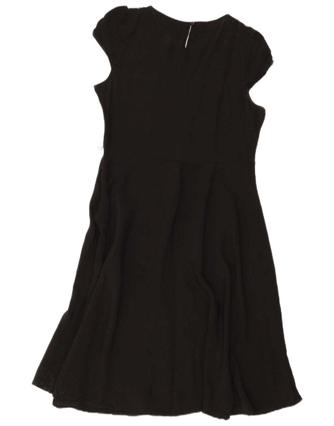 MONSOON Damen A-Linien-Kleid UK 18 XL Schwarz Baumwolle