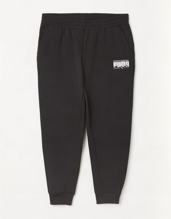 Puma Herren Graphic Trainingshose Jogger XL Grau Baumwolle