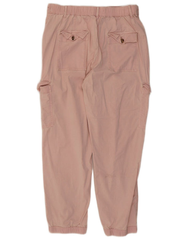 Marks & Spencer Damen Crop Cargohose UK 12 Medium W30 L26 Pink