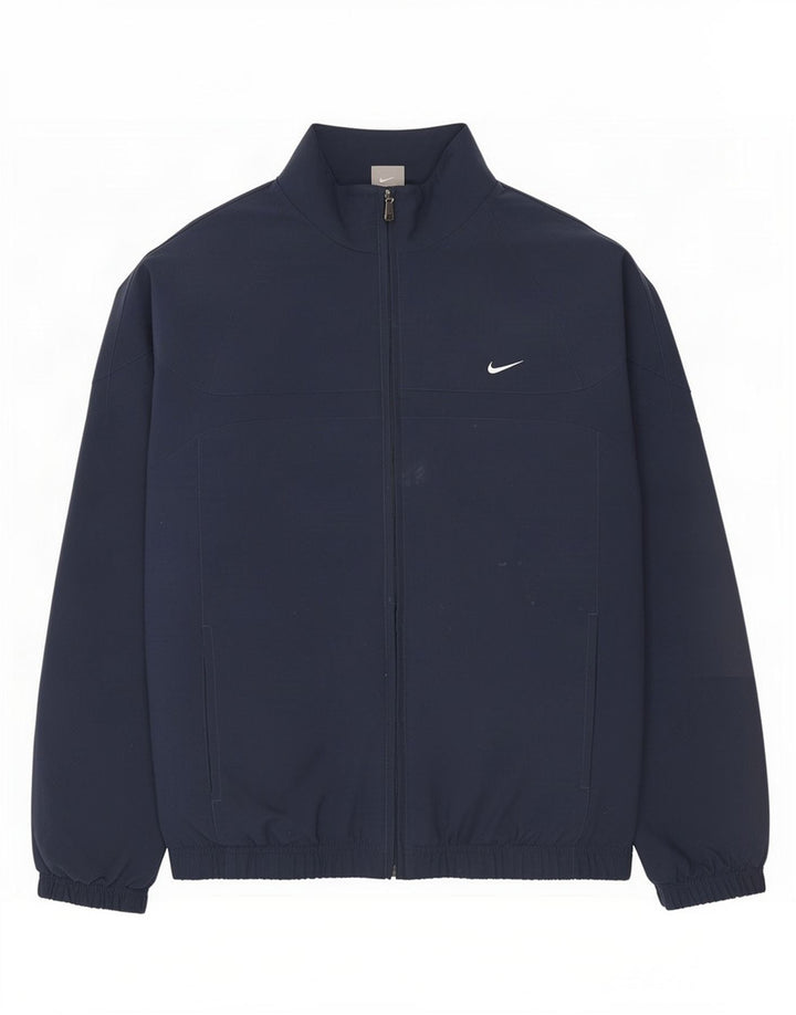 Nike Herren-Trainingsanzug-Oberteiljacke UK 38/40 Mittelmarineblaues Polyester