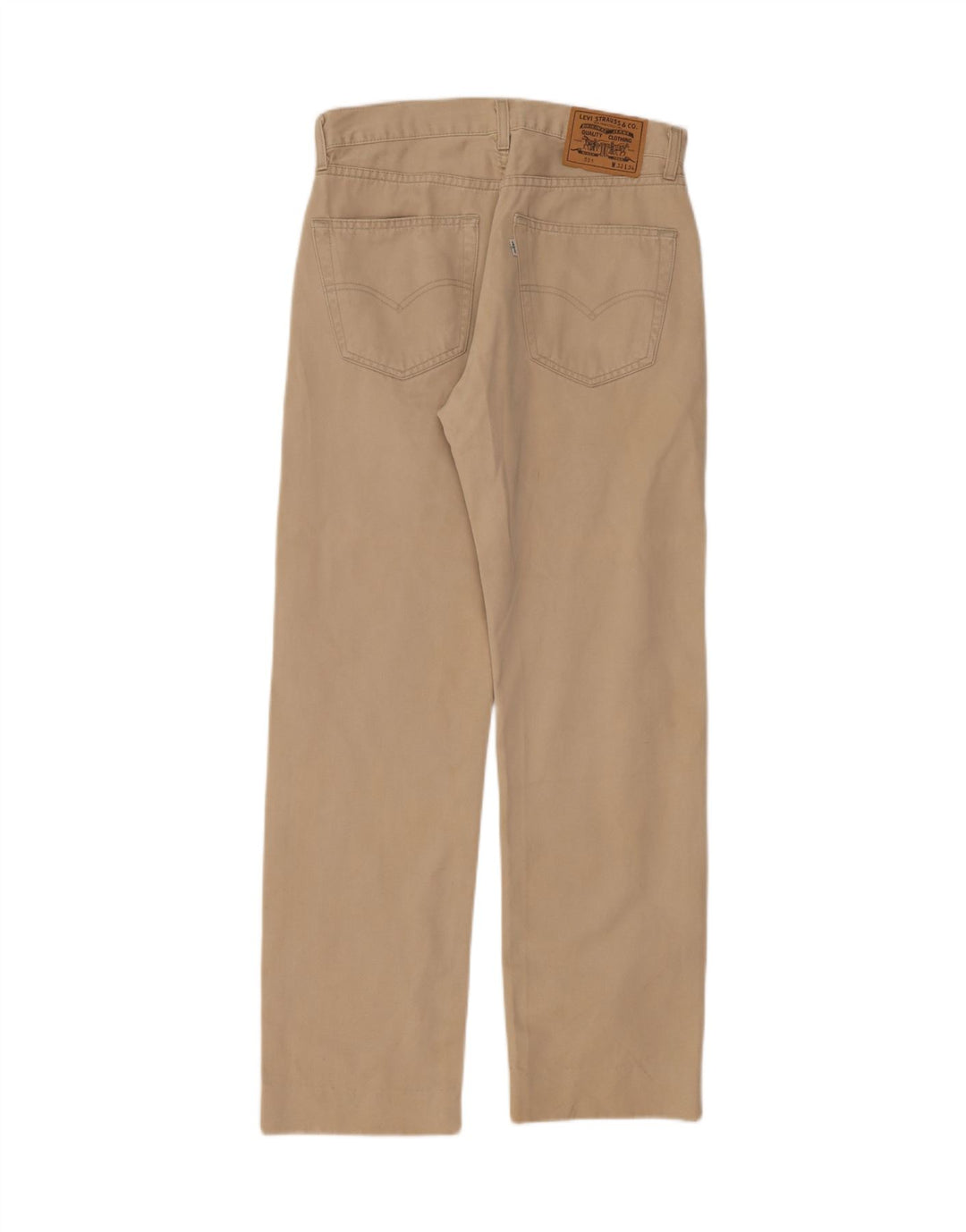LEVI'S Mens 551 Straight Jeans W32 L30 Beige Cotton
