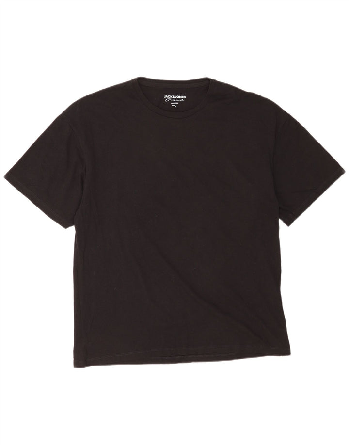 Jack & Jones Herren-T-Shirt mit Grafik, Größe L, Schwarz