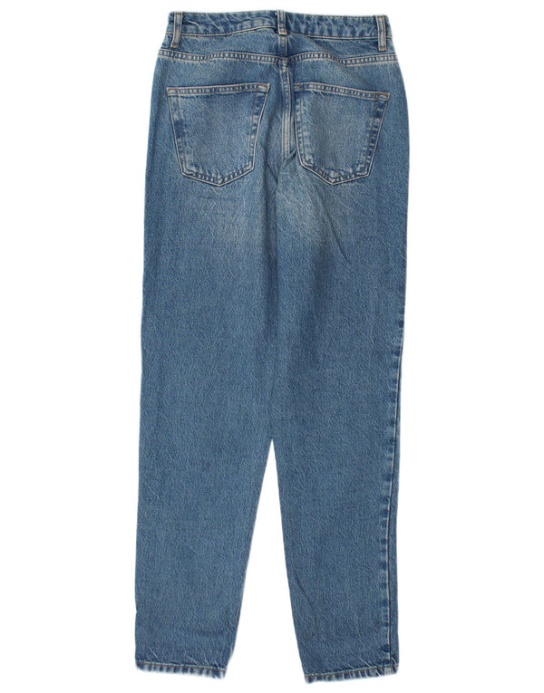 Topshop Damen Mom Tapered Jeans W26 L32 Blau Polyester