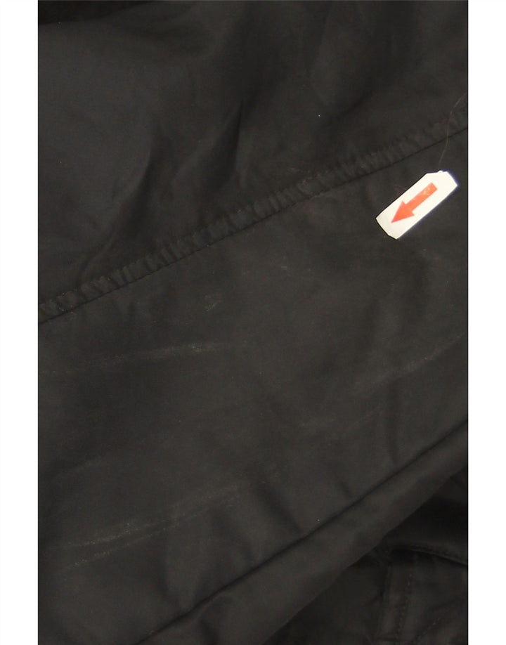 Zara Damen Crop Bomberjacke UK 16 Large Schwarz Nylon