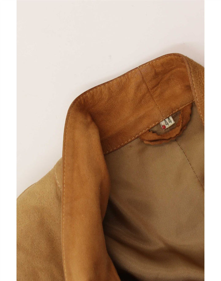 Vintage Damen Wildlederjacke IT 44 Medium Beige