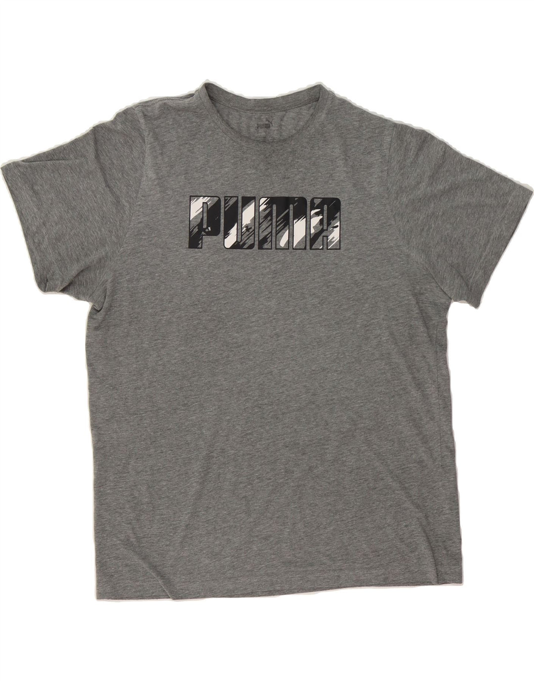 PUMA Mens Graphic T-Shirt Top Large Grey Vintage Puma and Second-Hand Puma from Messina Hembry 