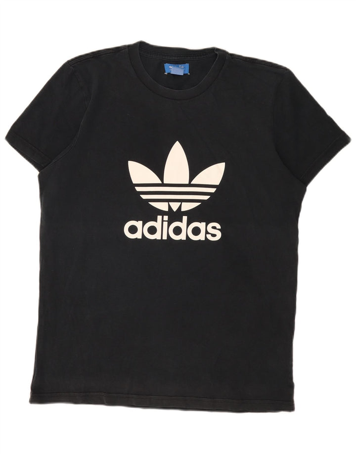Adidas Herren Grafik T-Shirt Top Medium Schwarz Baumwolle