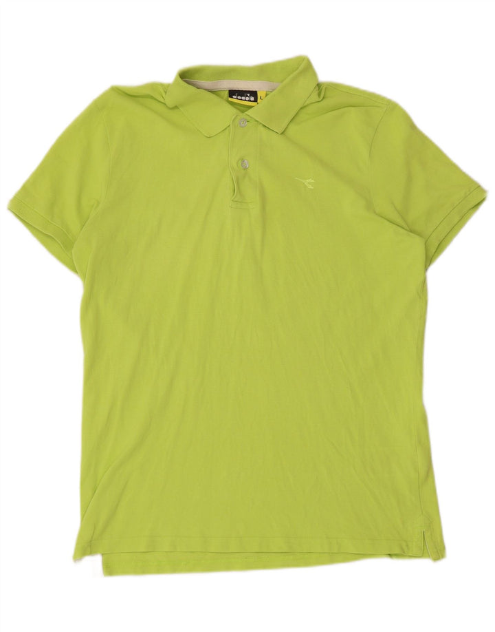 DIADORA Herren-Poloshirt, große grüne Baumwolle