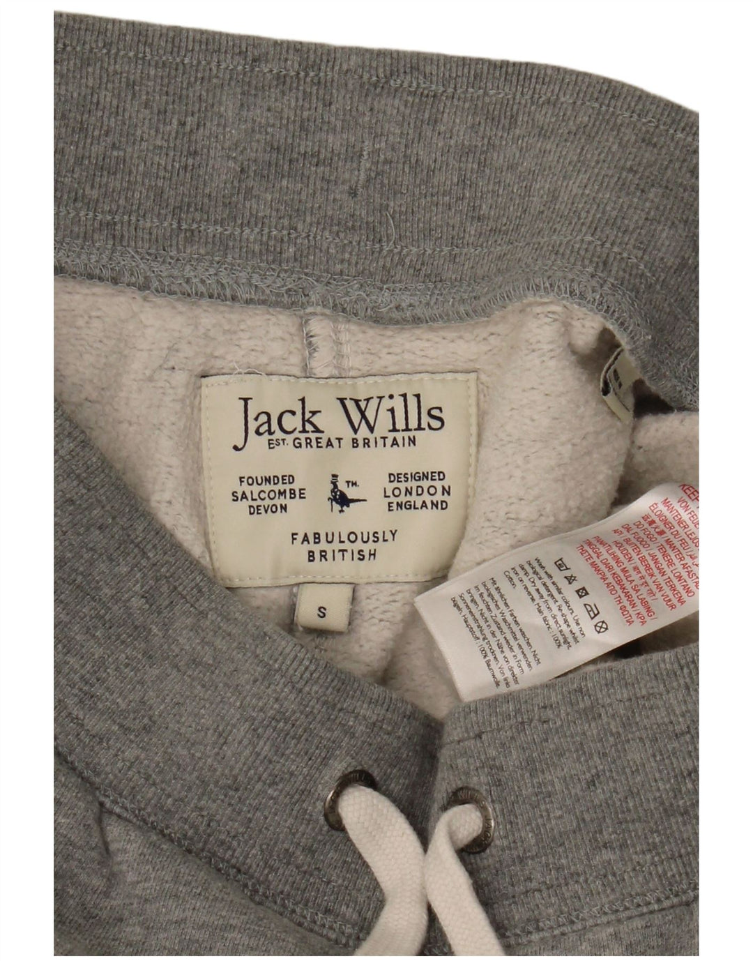 Jack Wills Herren-Sportshorts, Größe S, grau gefleckte Baumwolle