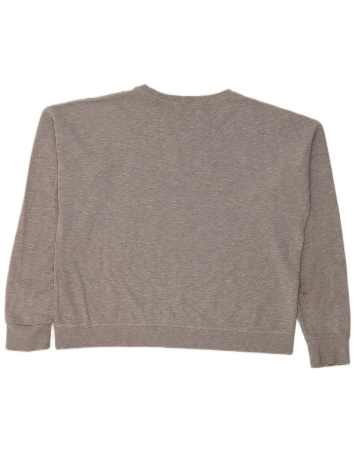 Superdry Damen-Sweatshirt mit Grafik, übergroß, Größe 40, Grau, Baumwolle