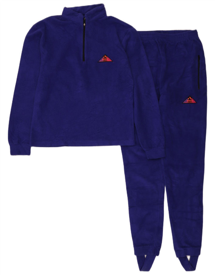 AESSE Womens Fleece Full Tracksuit UK 16 Large  Blue Polyester