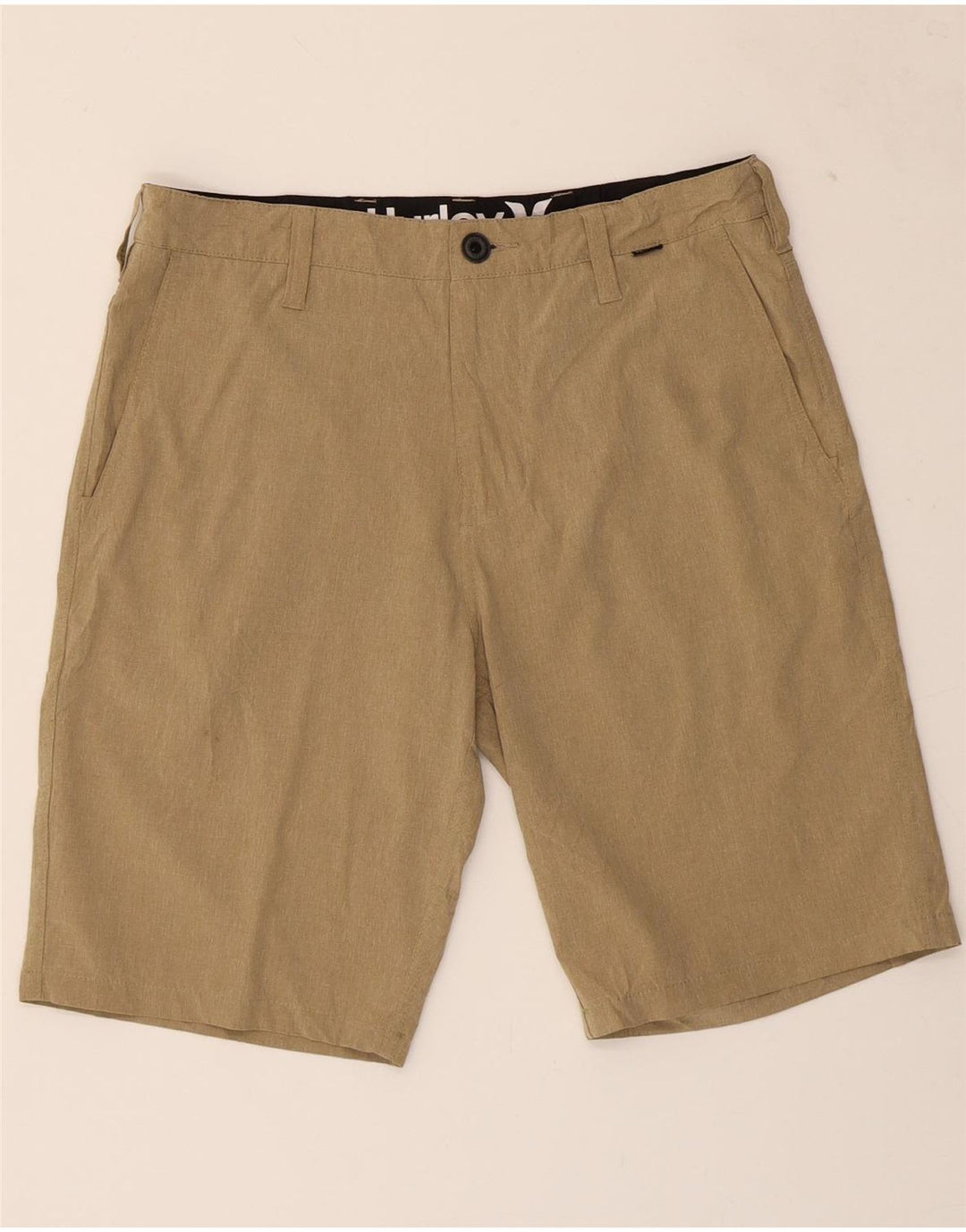 HURLEY Mens Chino Shorts W30 Medium Beige Polyester Vintage Hurley and Second-Hand Hurley from Messina Hembry 
