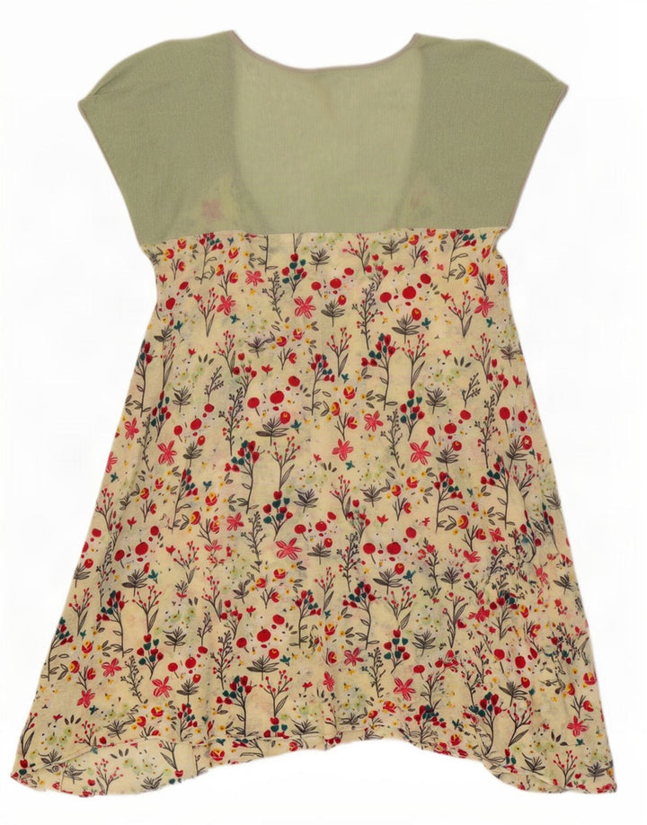 White Stuff Asymmetrisches Tunika-Kleid für Damen, UK-Größe 44, mittelgroß, mehrfarbig, mit Blumenmuster