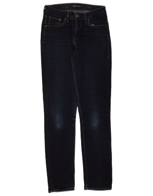 Levi's Damen Slim Jeans W28 L32 Marineblaue Baumwolle
