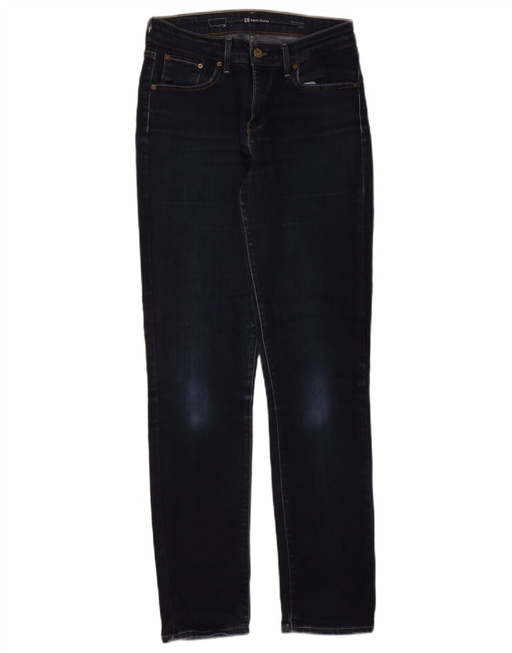 Levi's Damen Slim Jeans W28 L32 Marineblaue Baumwolle